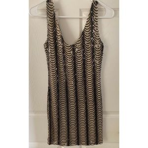 Black sequin mini dress